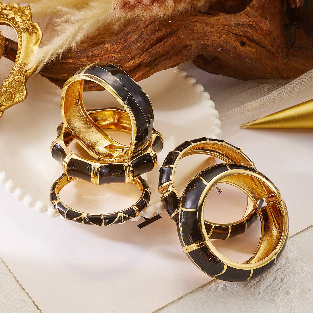 Dripping Wide Retro Style Exaggerated Opening Bracelet