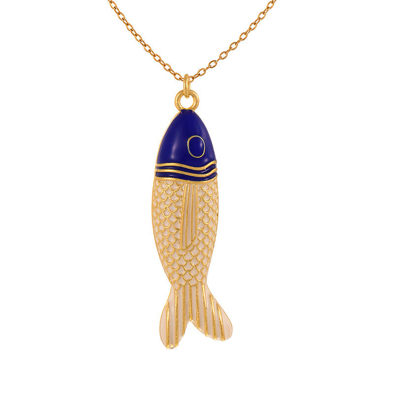 Fashion Bohemian Personalized Fish Winter Red Necklace