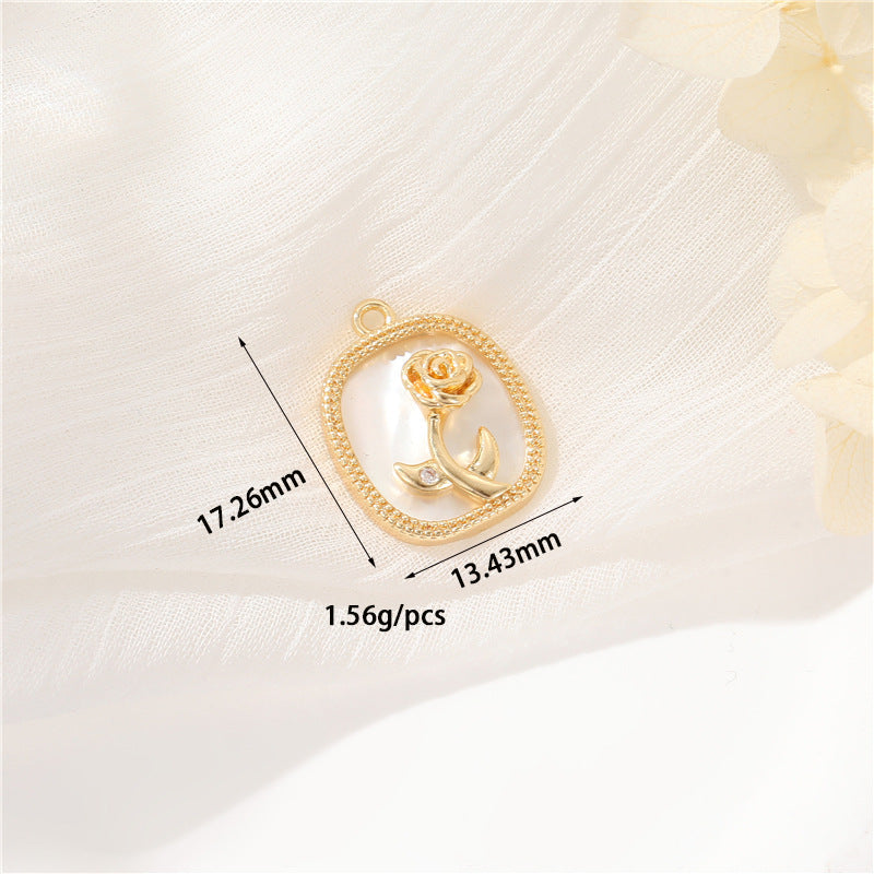 Casual Simple Handmade Bear Shell Gold Pendant
