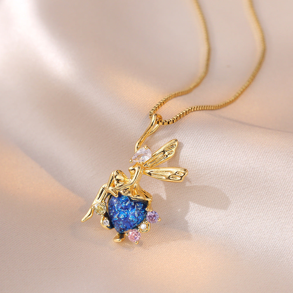 Love Angel Simple Design Temperament Clavicle Necklace