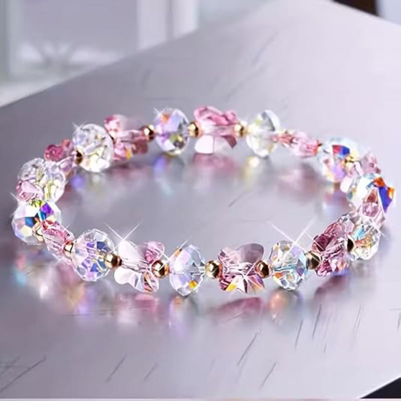 Women's Butterfly Crystal High Fashion Fresh Sweet Bracelet