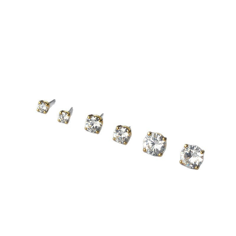 Round Rhinestone Commuter Exquisite Petite Stylish Simple Versatile Light Luxury Rings
