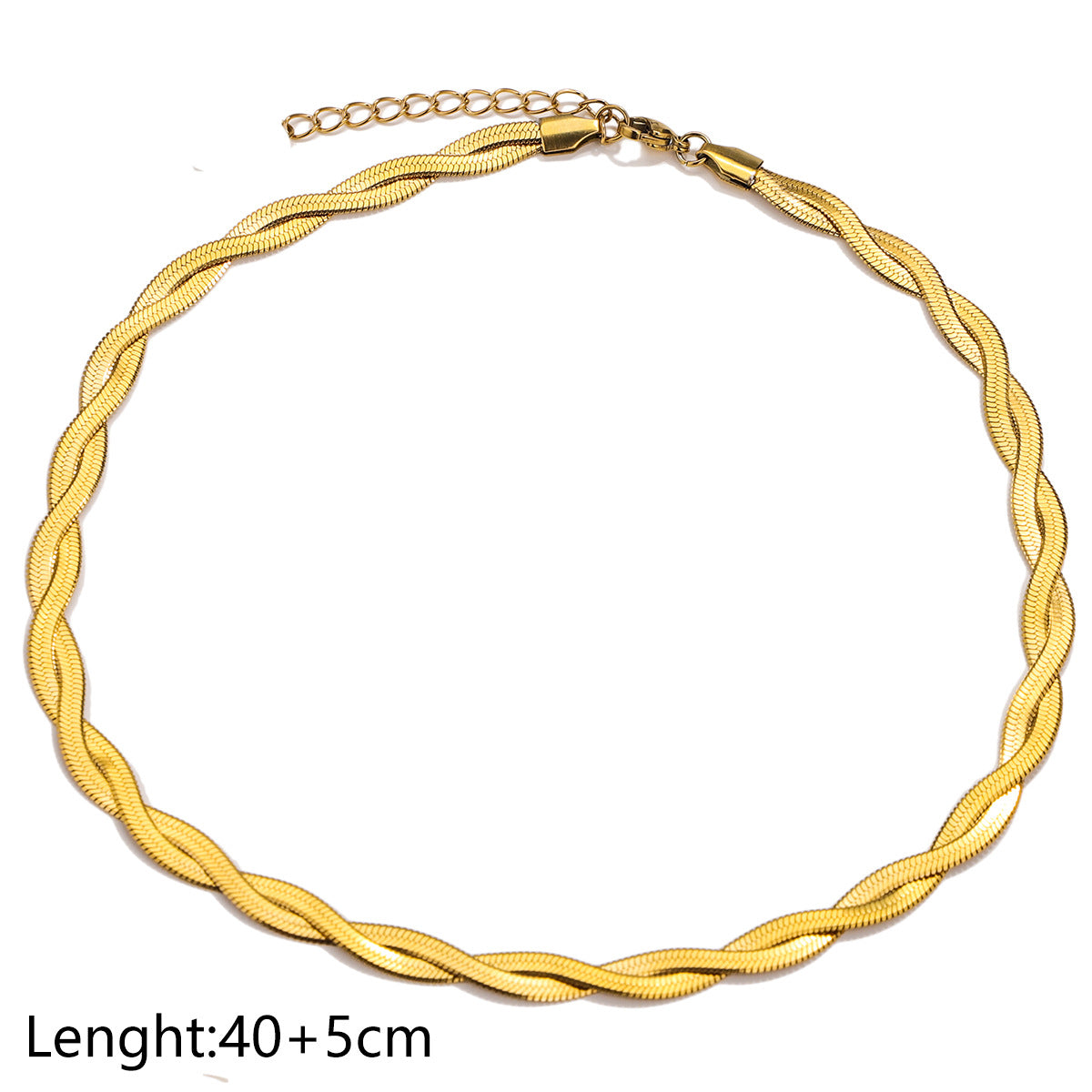 Personalized Woven Titanium Steel Twin Female Choker Necklace