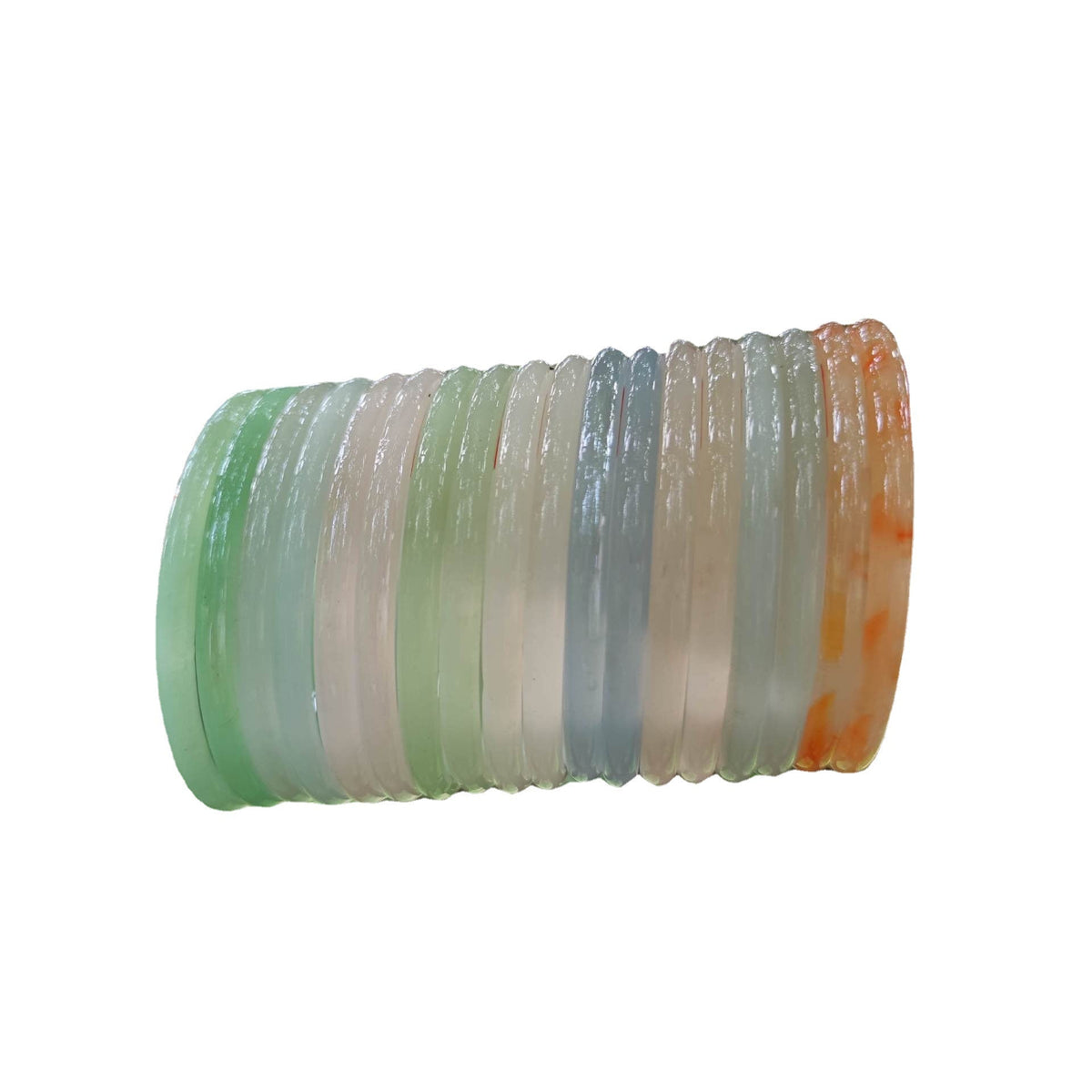 Inner Diameter Jingle Glass Imitation Jade Fine Rings