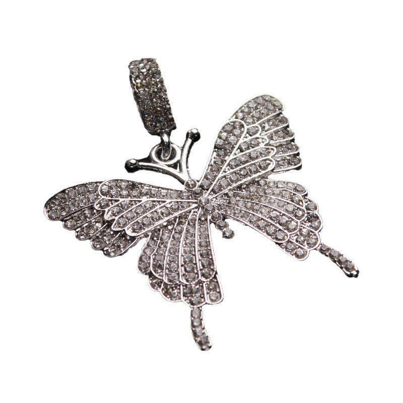 Women's Fashion Street Shooting Rhinestone Clavicle Chain Refined Big Bowknot Pendant