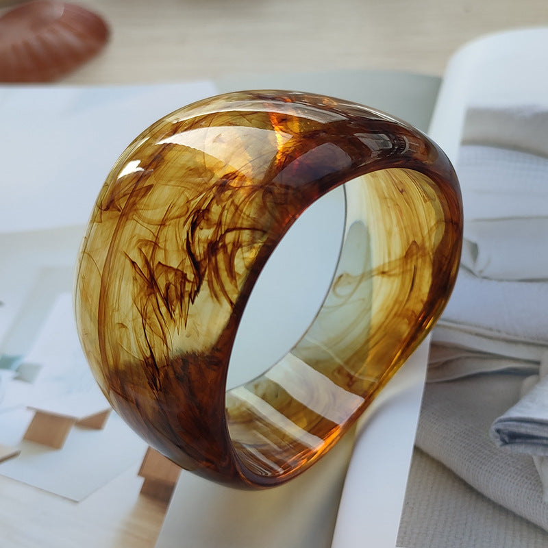 Broken Wave Wide Version Resin Elastic Bracelets