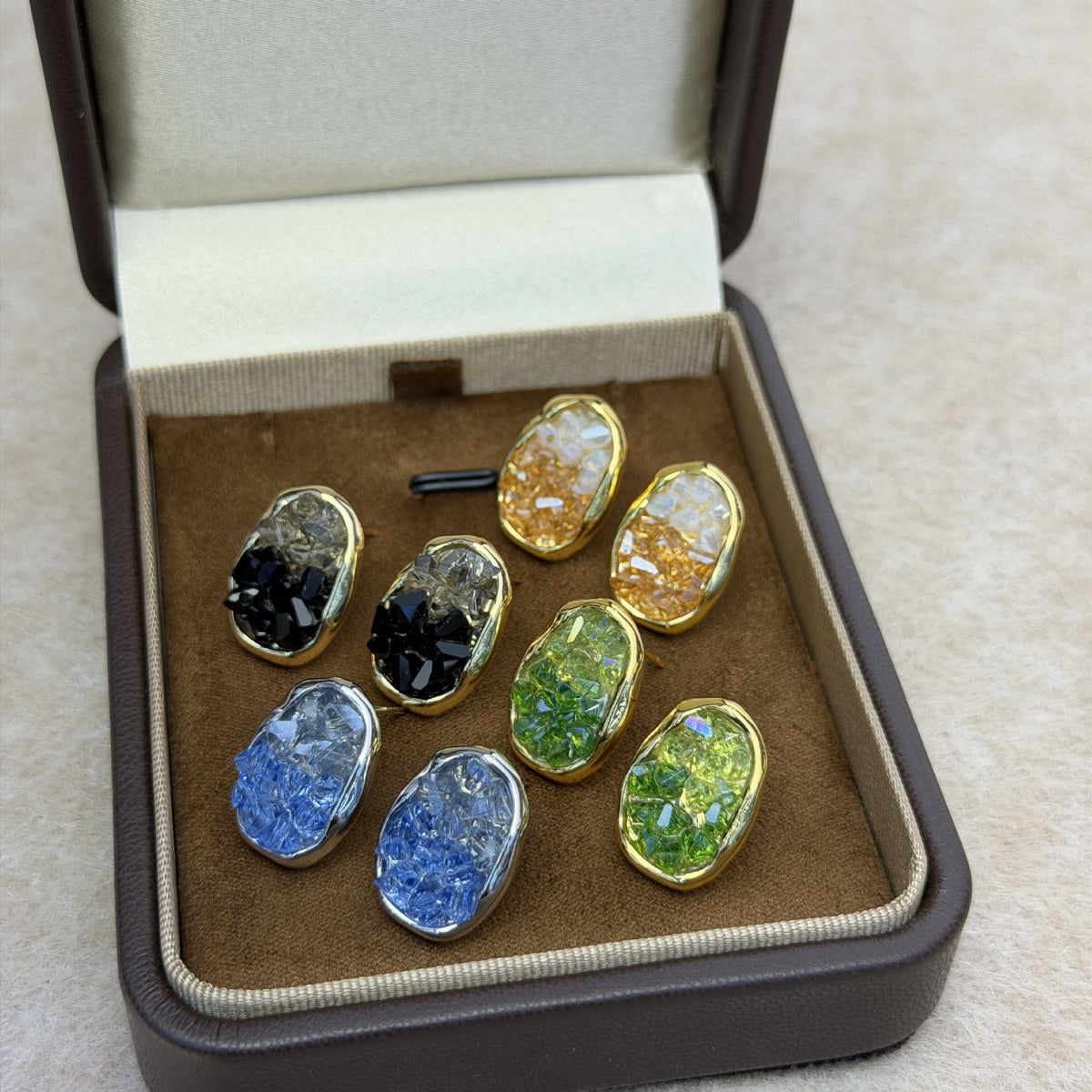 Women's Niche Crystal Gradient High-grade Fresh Light Luxury Trendy Exquisite Refined Rings