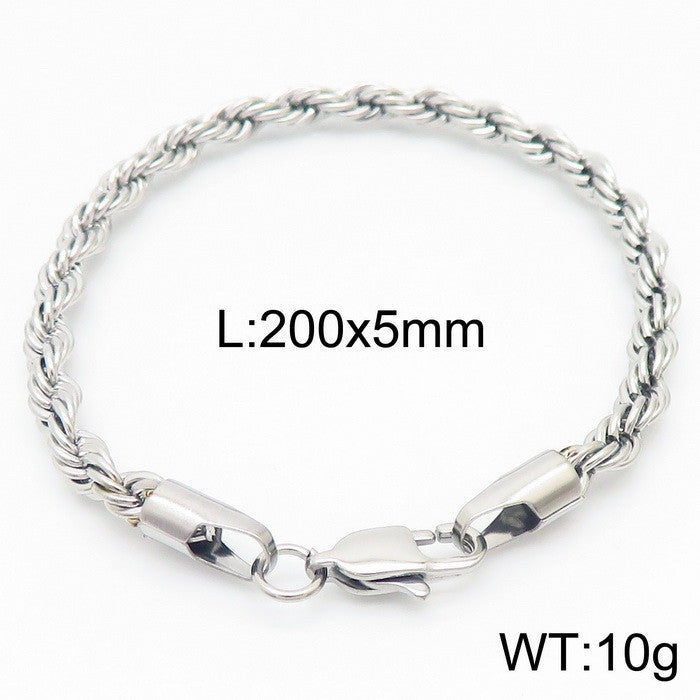 Men's Simple Buckle Hemp Flowers Chain Twisted String Fashion Bracelet