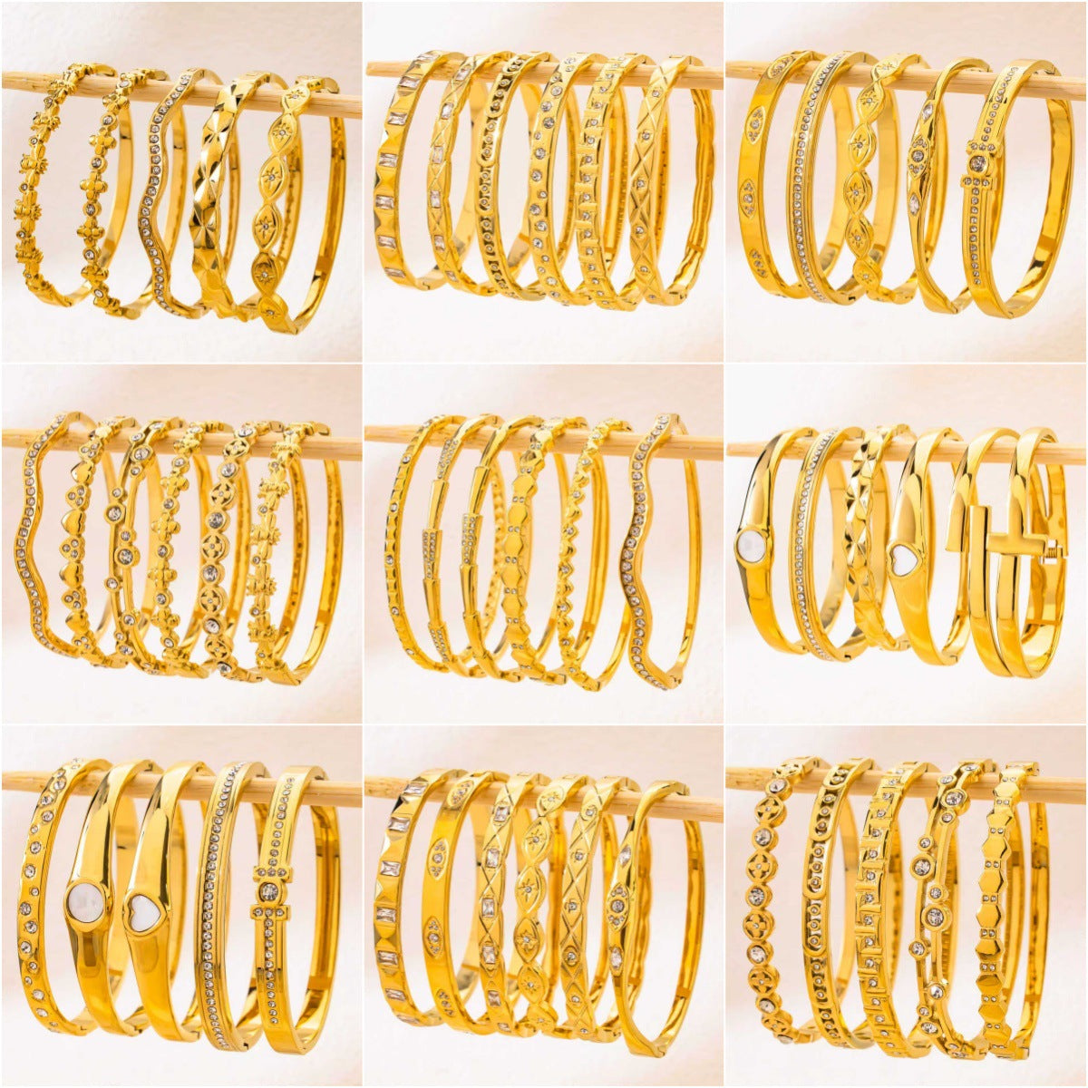 Open Stainless Steel Hydraulic Light Luxury High-grade Exaggerated Design Sense Bracelets