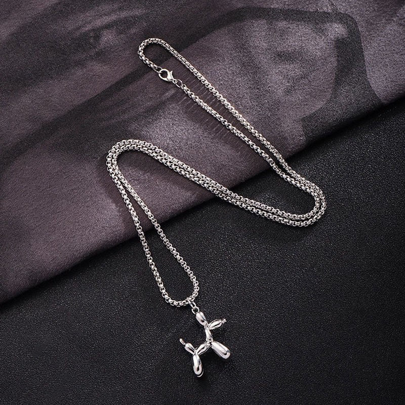 Women's & Men's Puppy Trendy Cool Earth Disco Sweater Necklaces