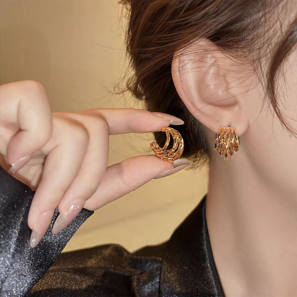 Women's Of Sier Big Hoop Light Luxury High-grade Ear Earrings