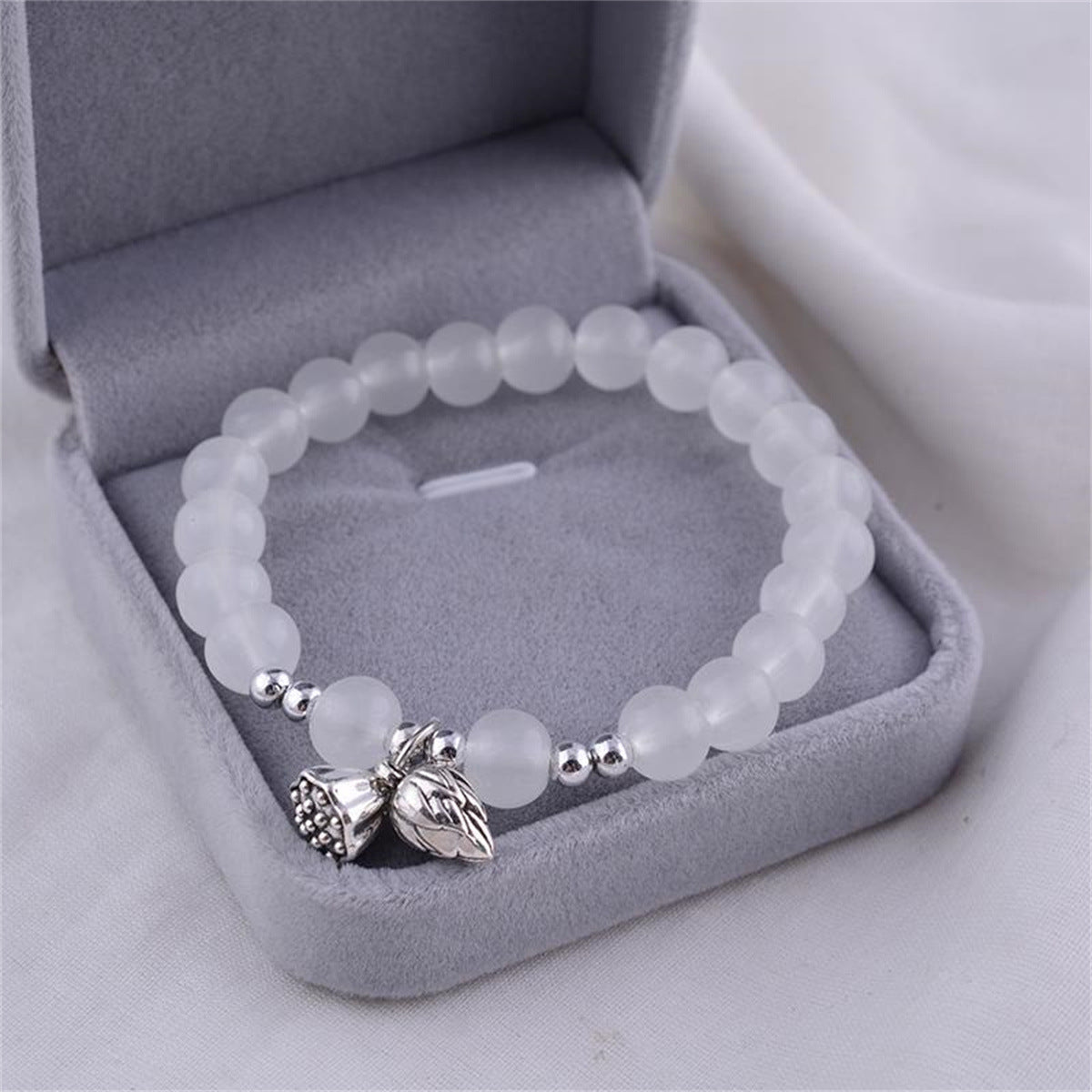 Antique Lotus Female Korean Girly Beaded Elastic String Girlfriends Candy Bracelet