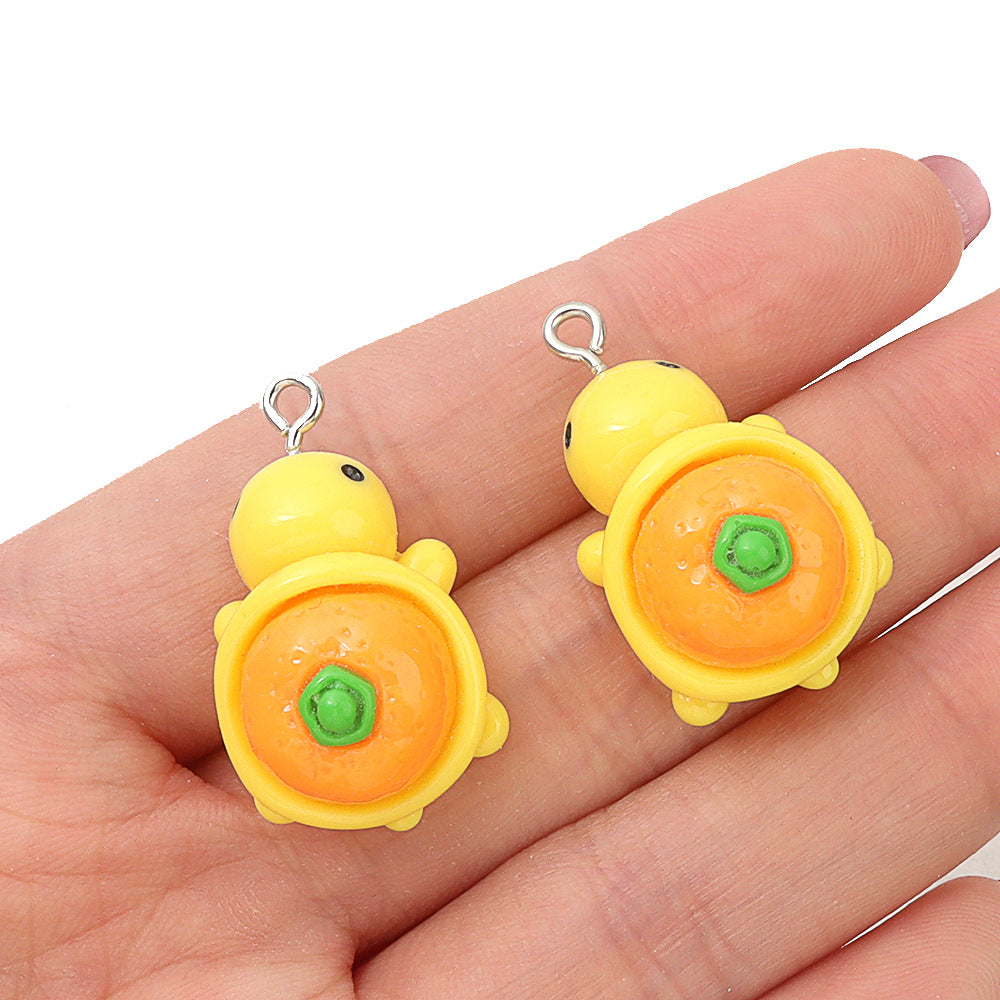 Three-dimensional Resin Cartoon Fruit Turtle Creative Hair Car Interior Jewelry Accessories