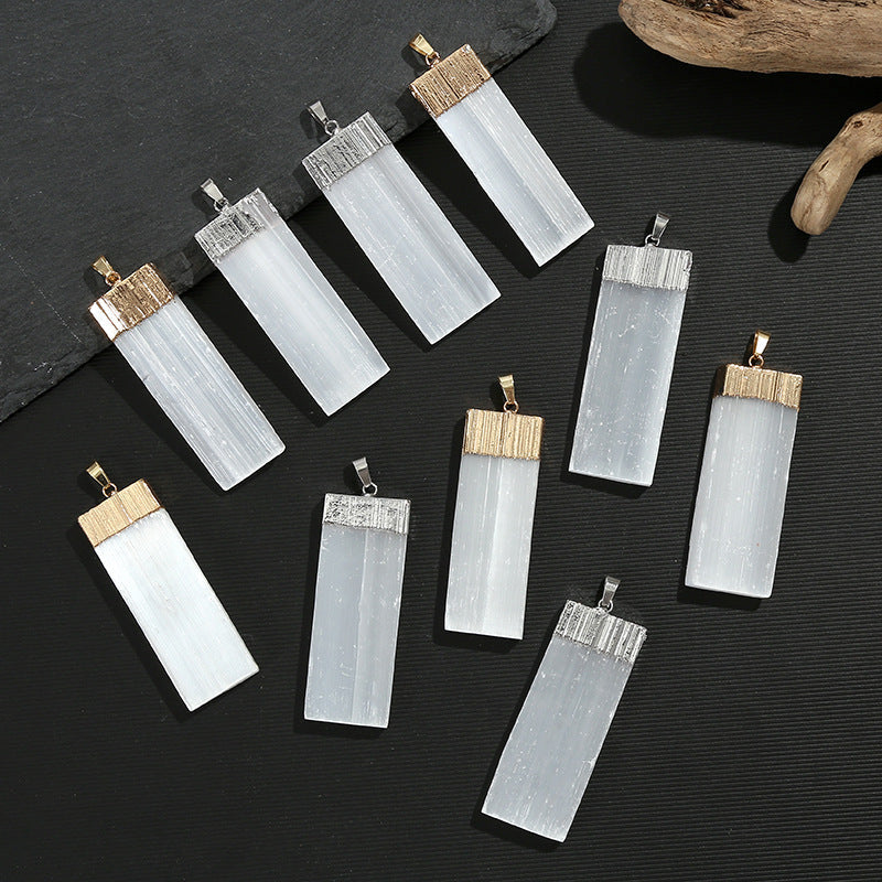 Gypsum Column Electroplating Edging Sweater Chain Pendant