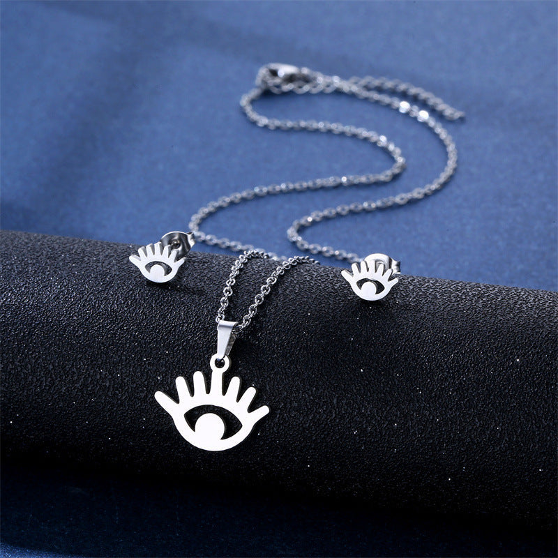 Women's Stainless Steel Suite Fashion Geometry Pattern Animal Love Jewelry Set