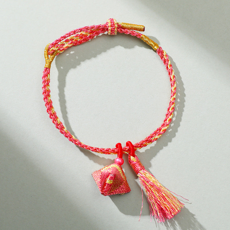 Dragon Boat Festival Colorful Rope Carrying Strap Handmade Braided Adult Bracelet