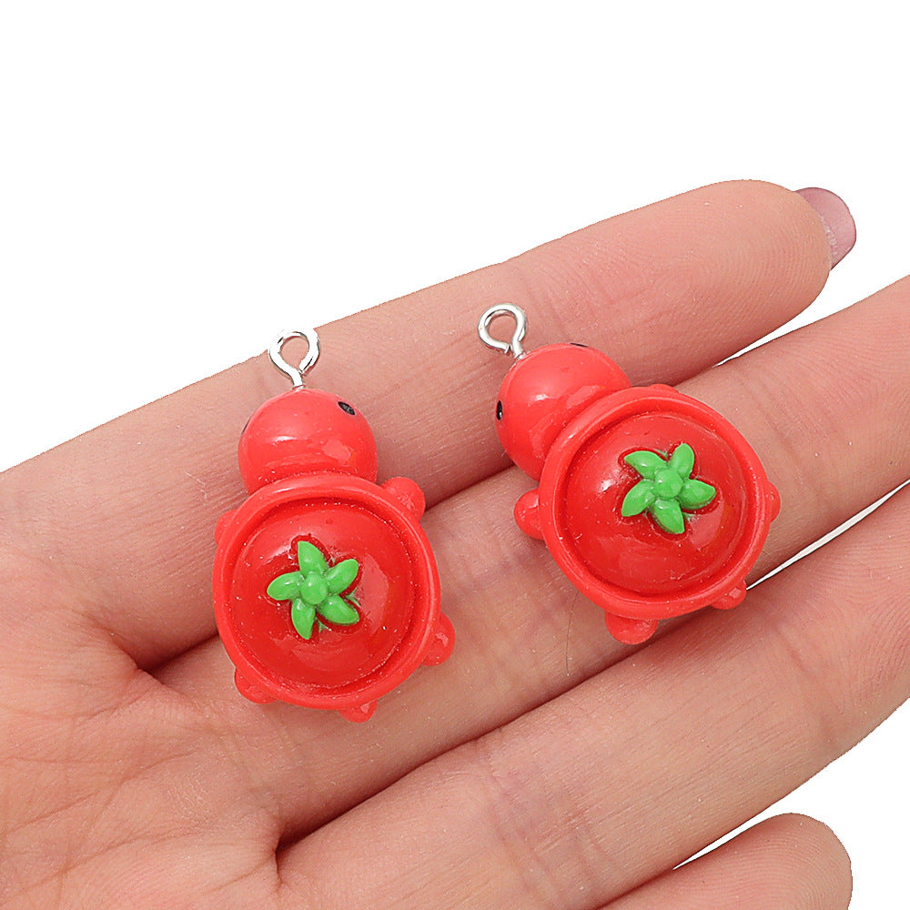 Three-dimensional Resin Cartoon Fruit Turtle Creative Hair Car Interior Jewelry Accessories