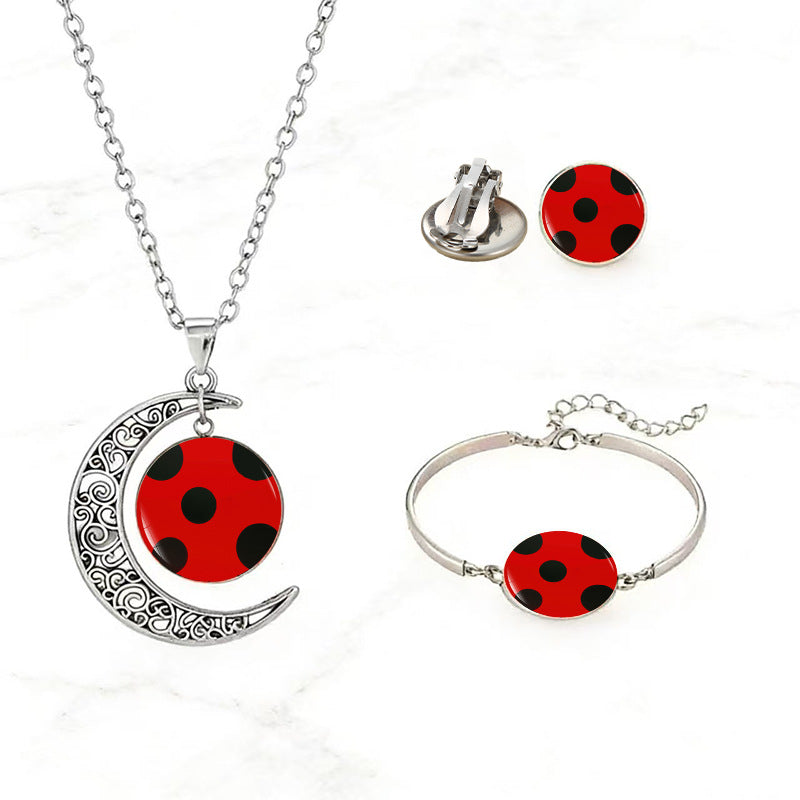 Time Stone Moon Peripheral Personalized Ear Three-piece Bracelets