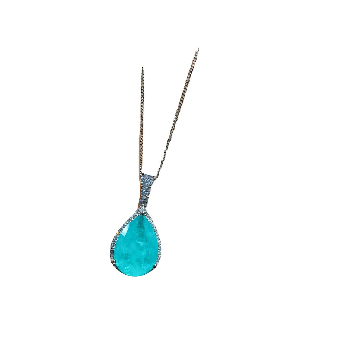 Classy Sheng Colored Gems Simulation Paraiba Jewelry Set