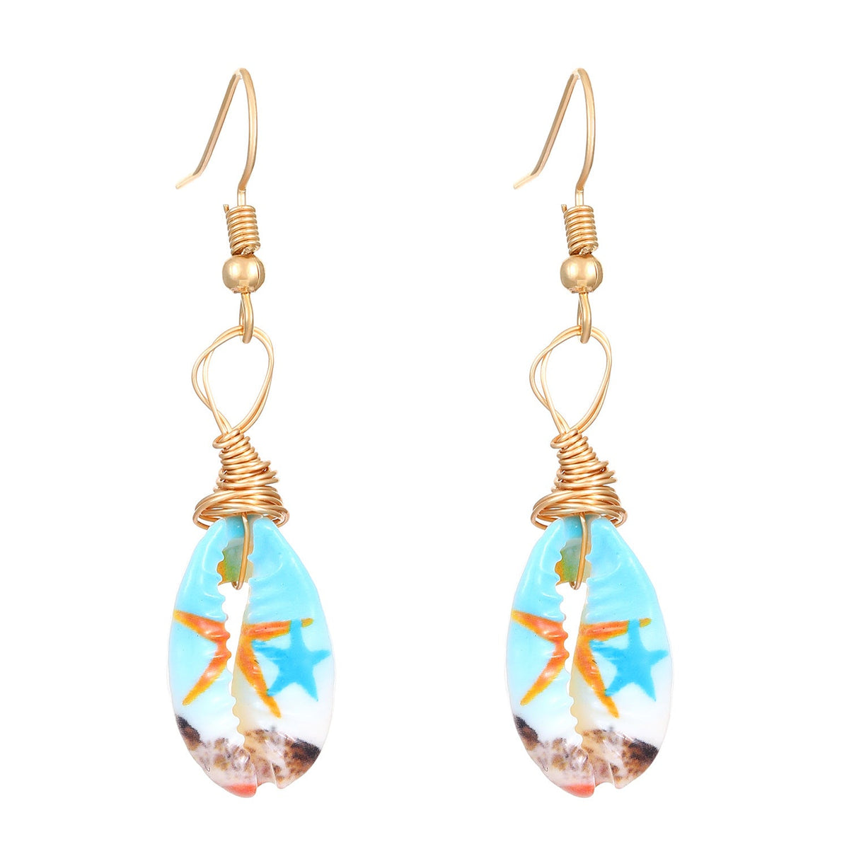 Starfish Spiral Pattern Ear Wind High Sense Ocean Jewelry Set