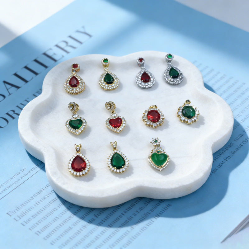 Ruby Light Luxury Advanced Titanium Steel Clavicle Pendant