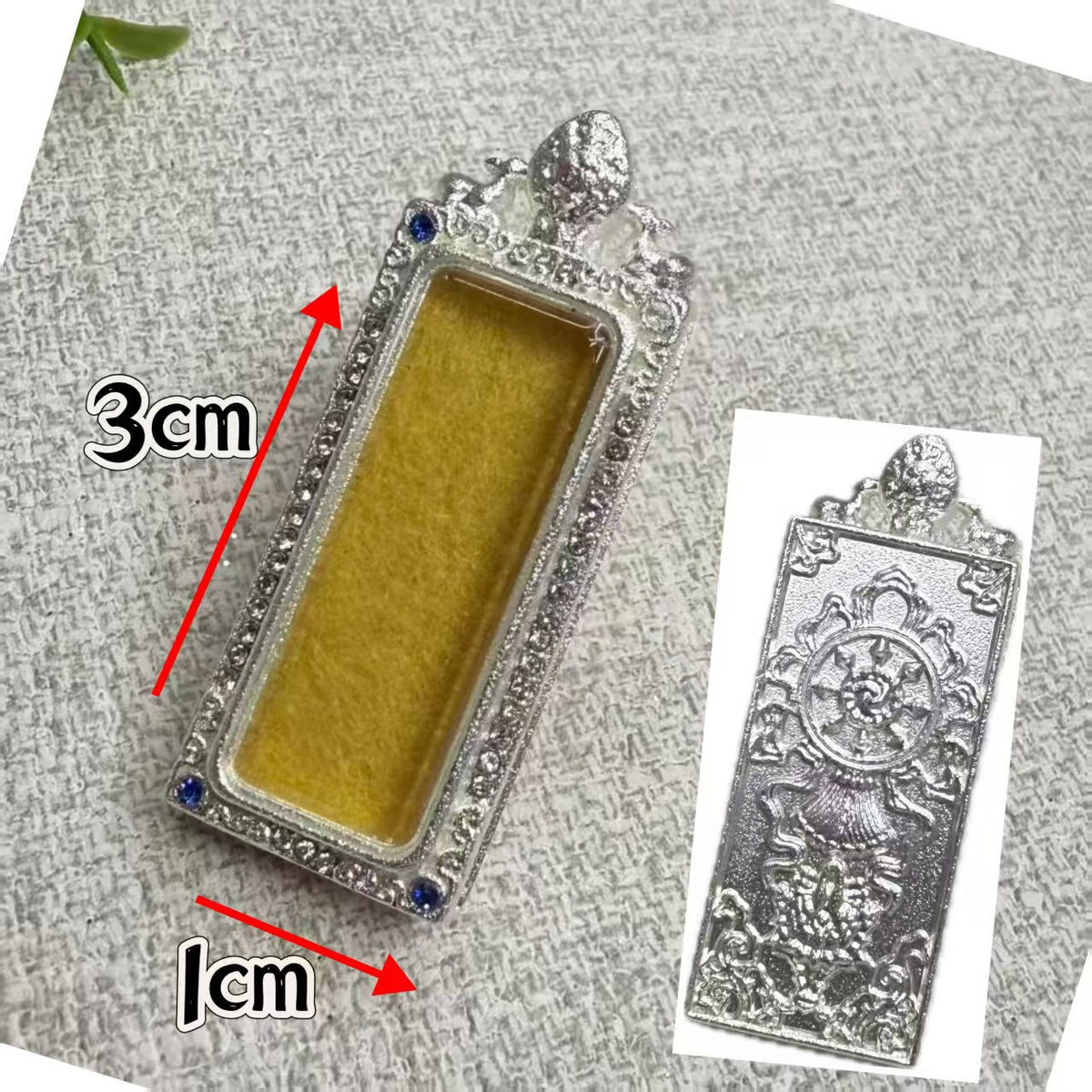 Crafts Jeweled Small Gold Bar Niche For Pendants