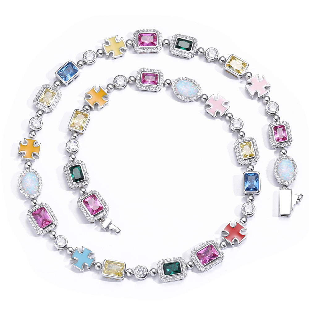 Women's & Men's Hop Color Gem High-grade Necklaces
