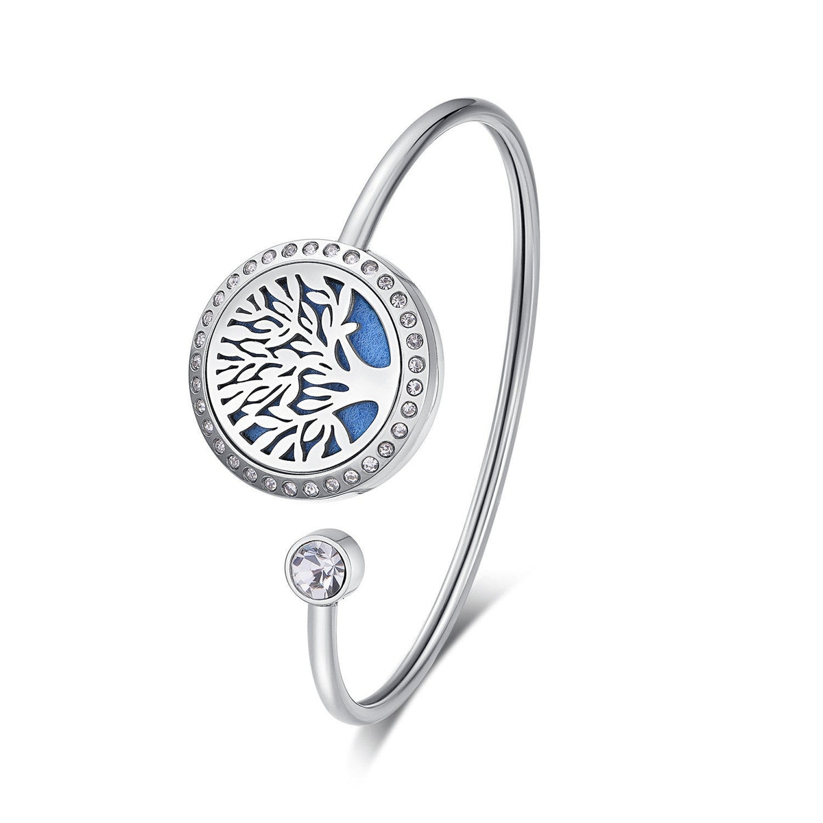 Diamond Essential Oil Titanium Steel Stainless Spring Hose Open Fragrance Bracelets
