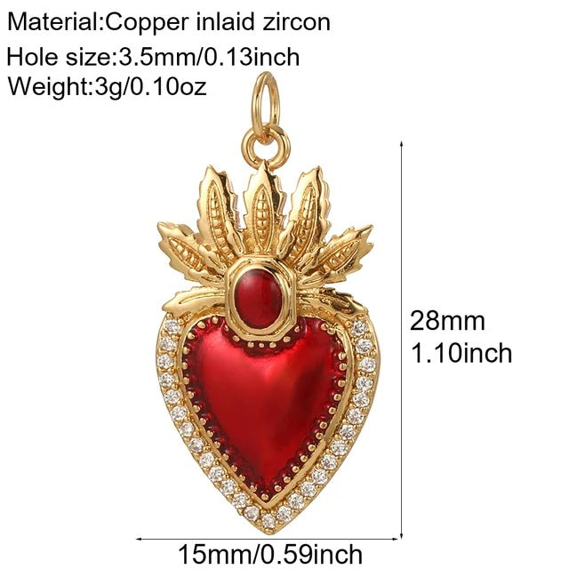 New Millennium Bohemian Heart-shaped Copper Universal Pendants