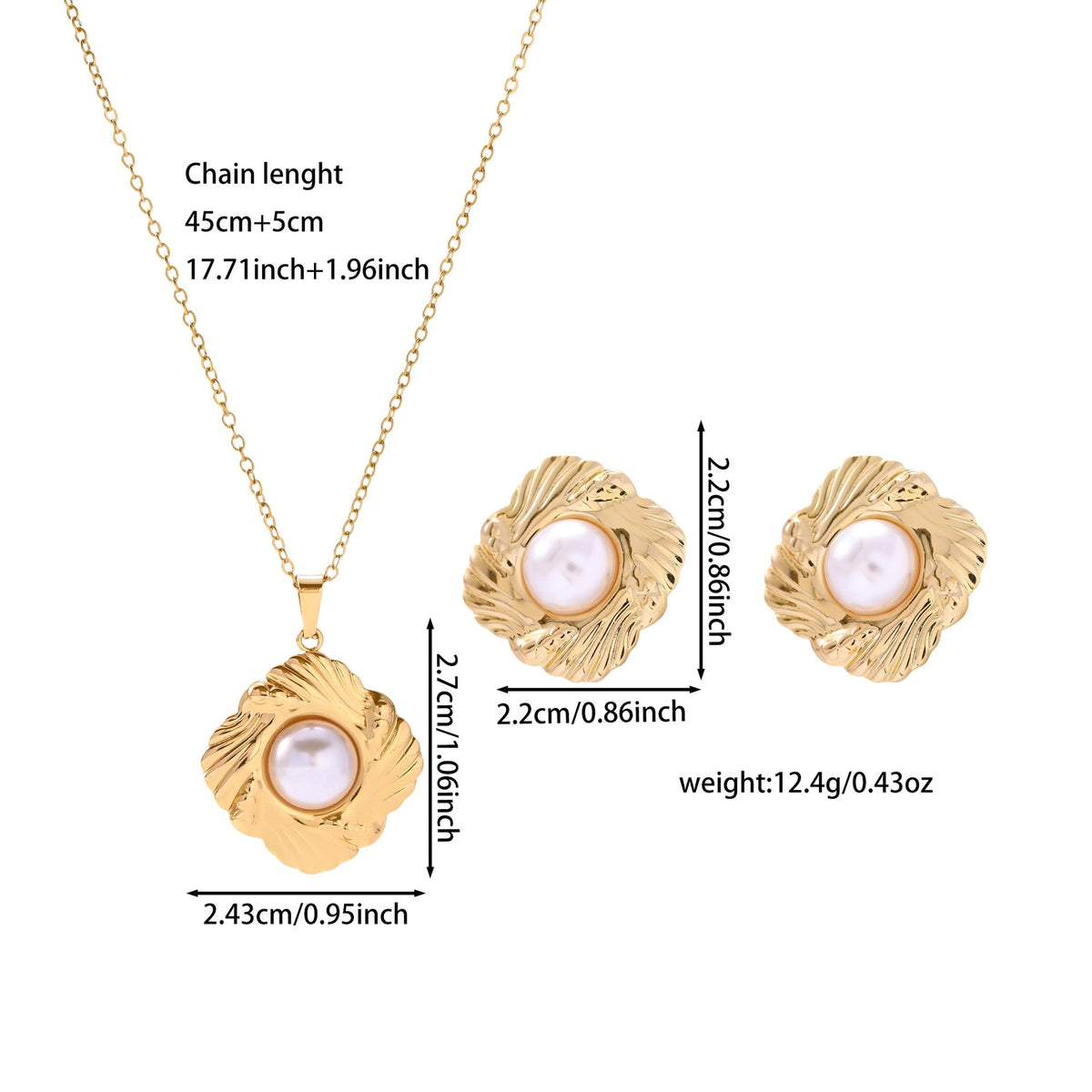 Women's French Stainless Steel Suite Light Luxury High-grade Jewelry Set