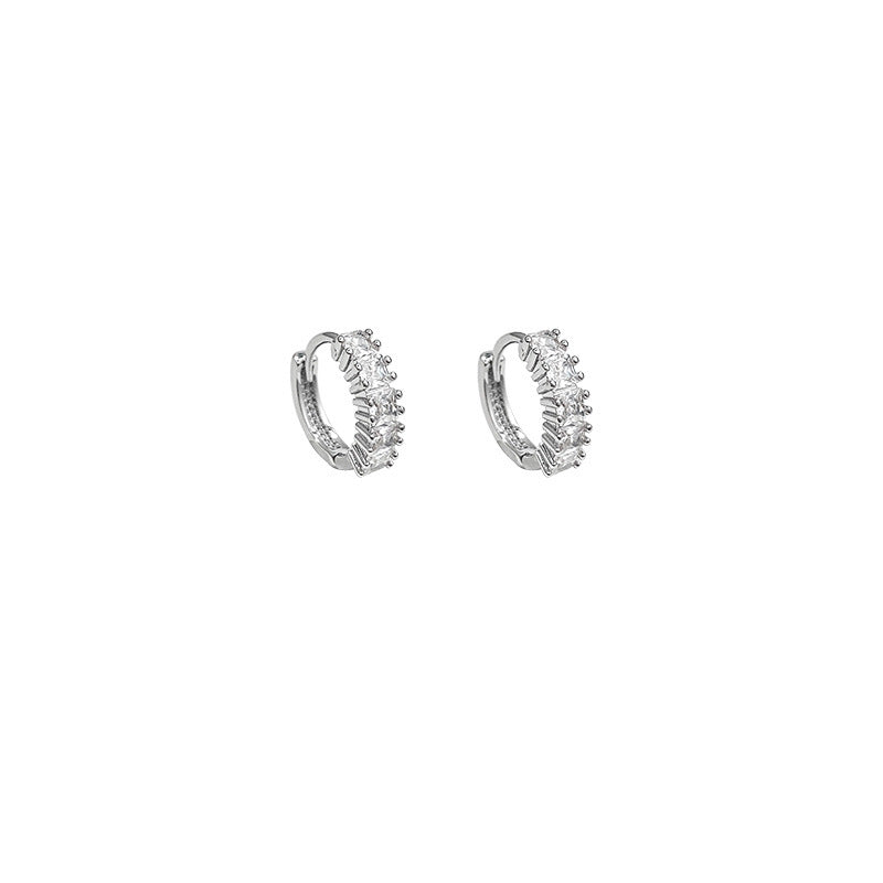 Flash Zircon Small Niche High-grade Sensitive Stud Earrings