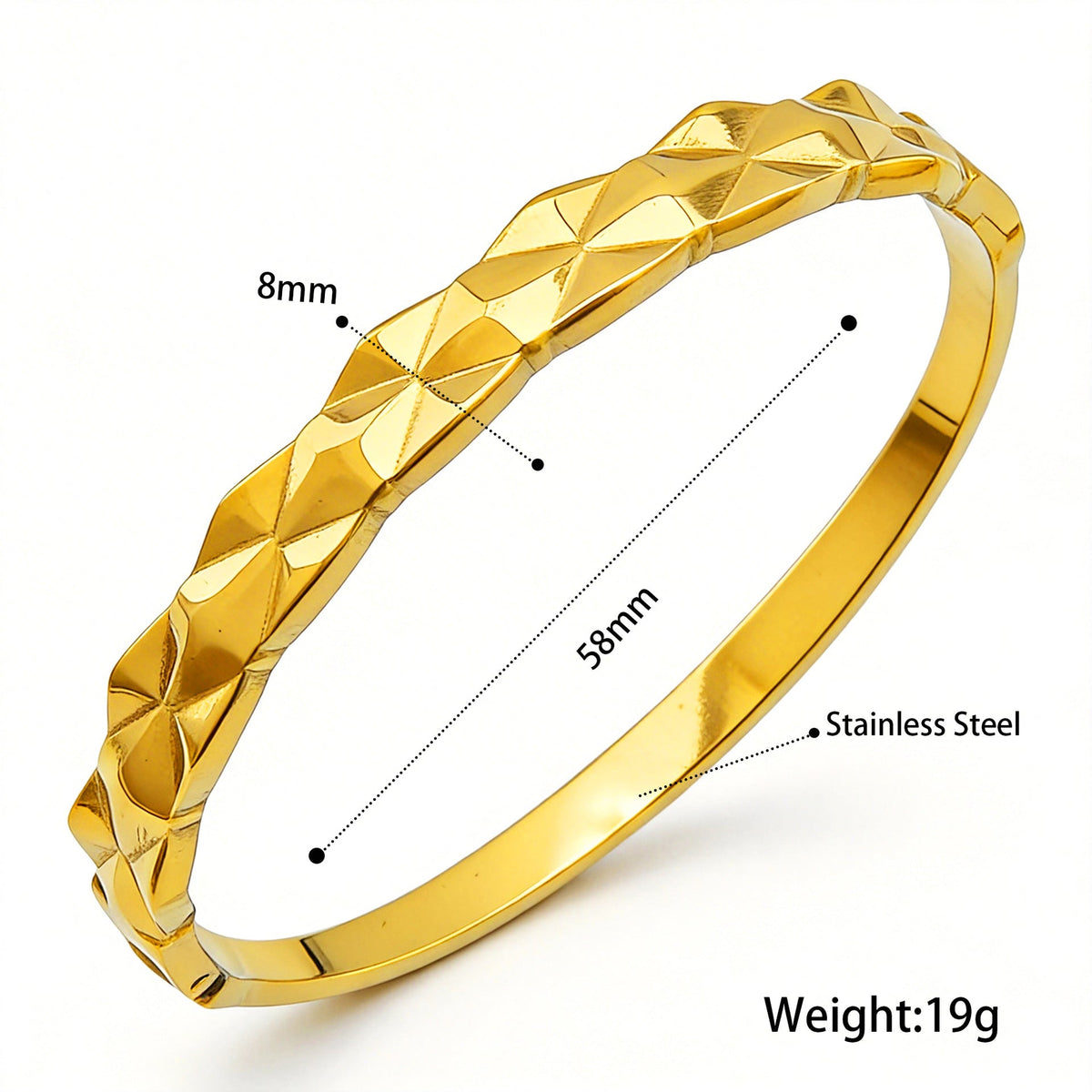 Open Stainless Steel Hydraulic Light Luxury High-grade Exaggerated Design Sense Bracelets