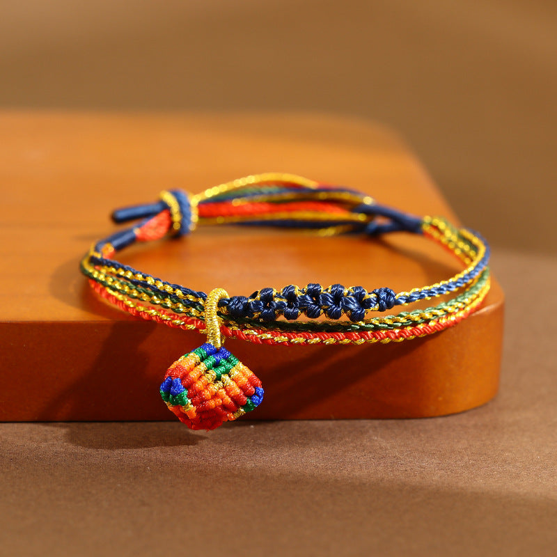 Dragon Boat Festival Colorful Rope Carrying Strap Handmade Braided Adult Bracelet