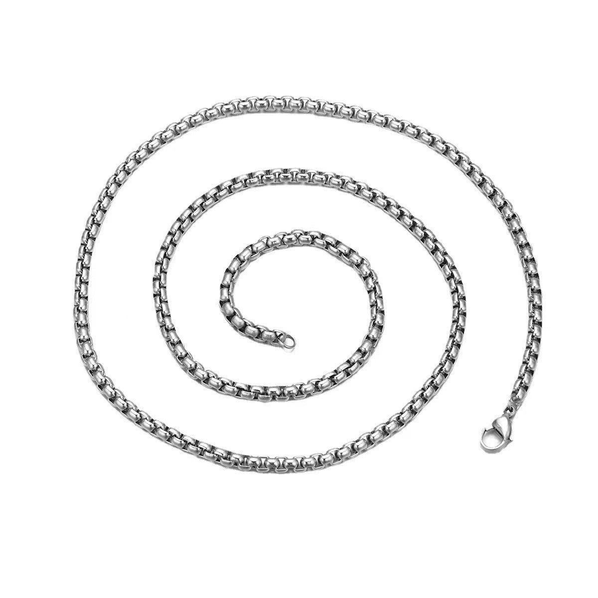 Men's Personalized Hipster Retro Easy Matching Thai Sier Sweater Chain Hip Pendant