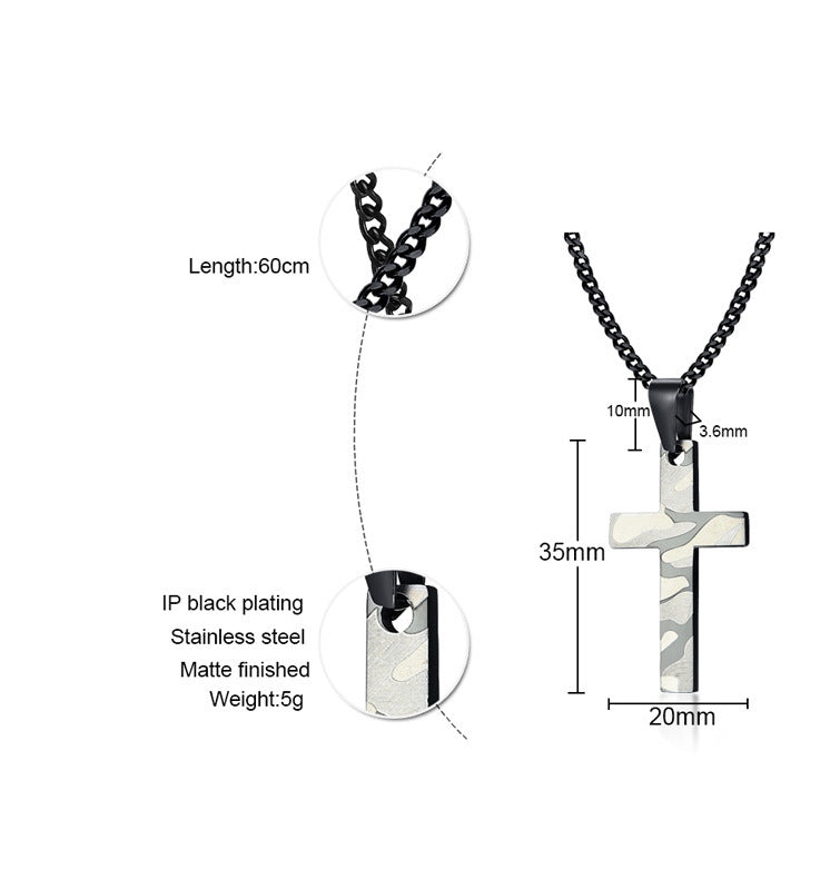 Durable New Men's Stainless Steel Cross Necklaces