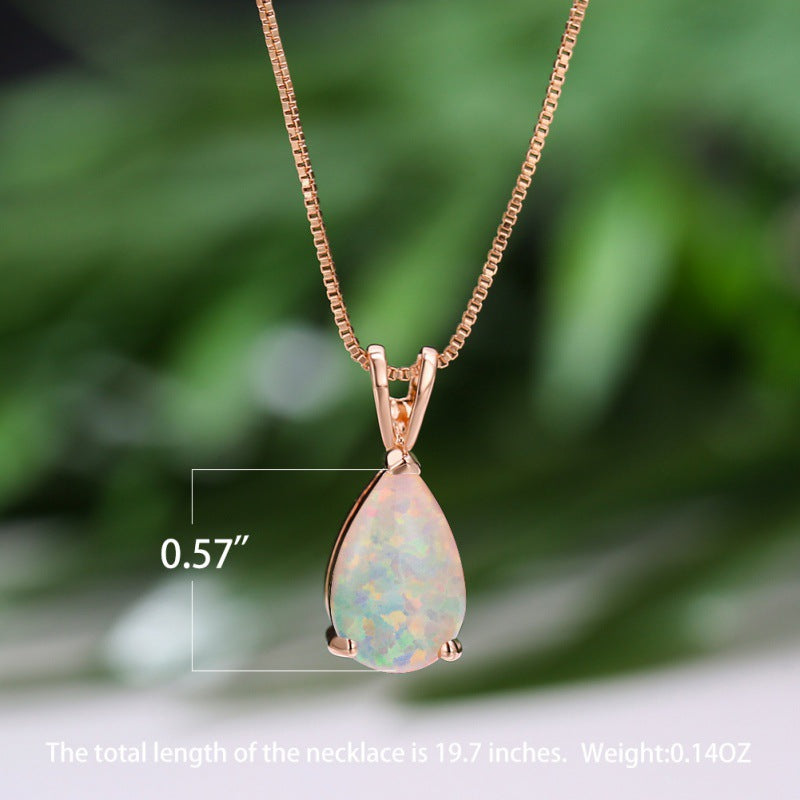 Water Drop Opal Female Temperament High Sense Pendants