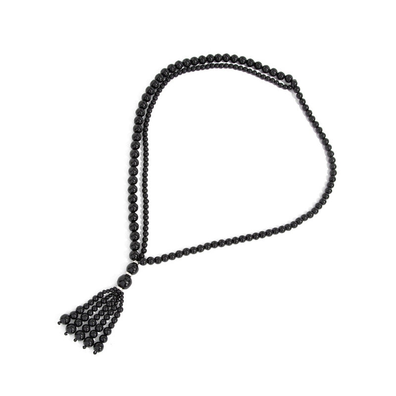 Mild Luxury Retro Knotted Beaded Long Minority Fashion Necklace