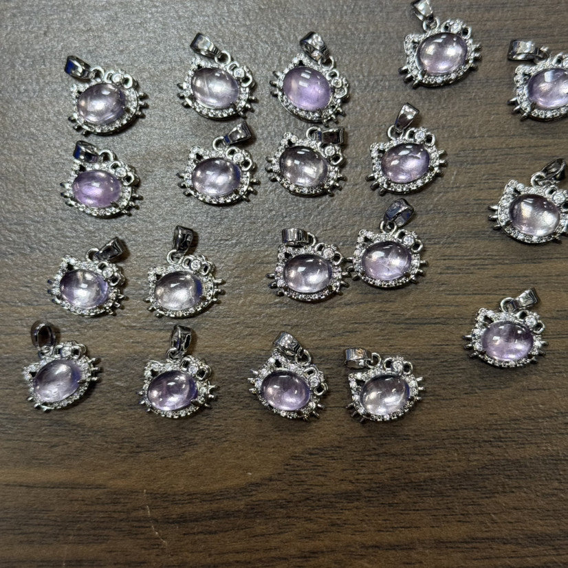 Women's Aquamarine Amethyst Fashionable Colorful Full Diamond Necklaces
