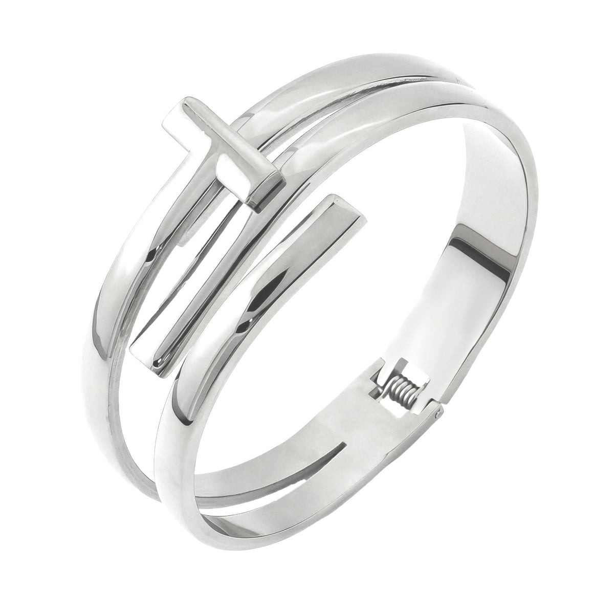 Open Stainless Steel Hydraulic Light Luxury High-grade Exaggerated Design Sense Bracelets
