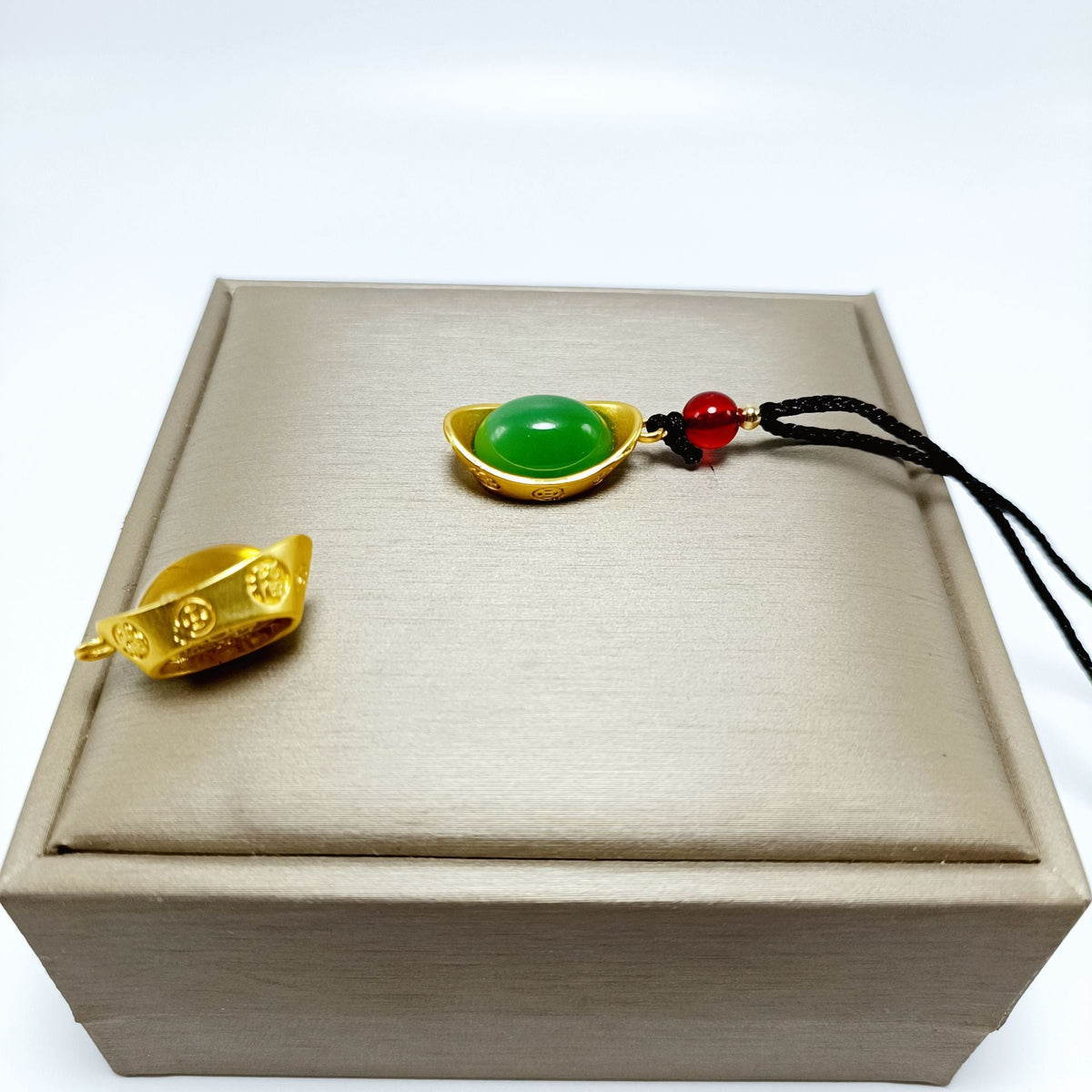 Red Bean Imitation Gold Ingot Fu Lu Necklaces