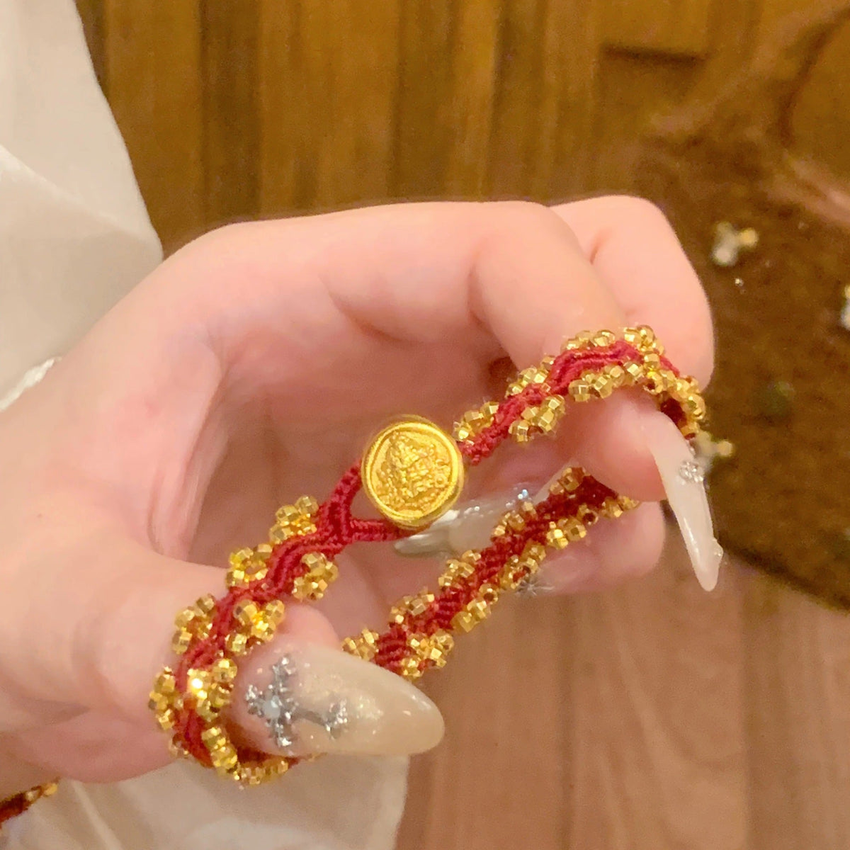 Beads Yellow God Of Wealth Red Bracelets