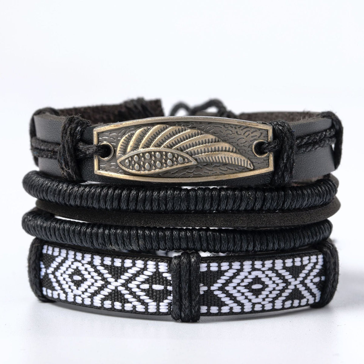 Retro Alloy Leather Fashionable Ethnic Style Wax Bracelets
