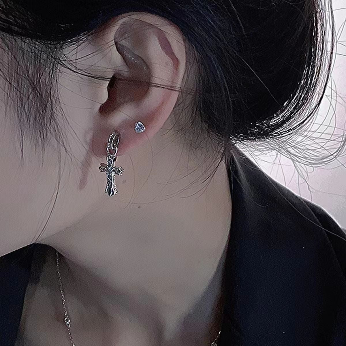 Zircon Cross Female Design High-grade Small Rings