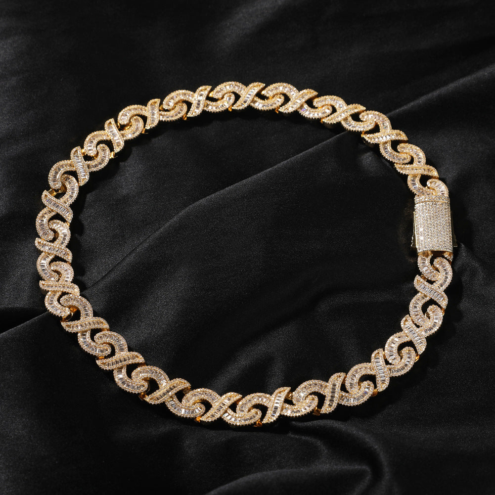 Fashion Personality Jeweled Cuban Link Chain Necklaces