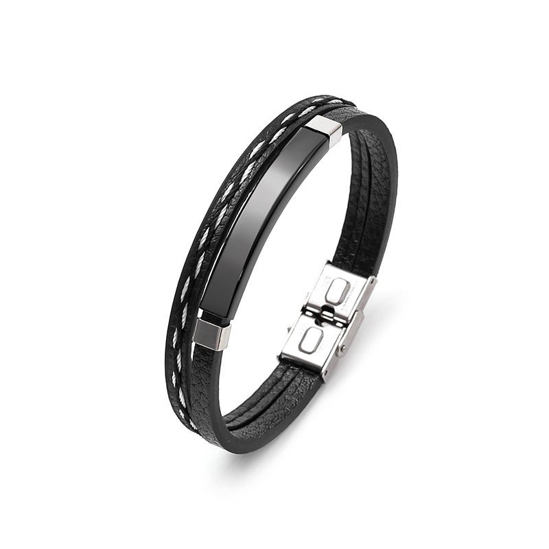 Simple Versatile Creative Titanium Steel Couple Korean Fashion Personality Hand Bracelets