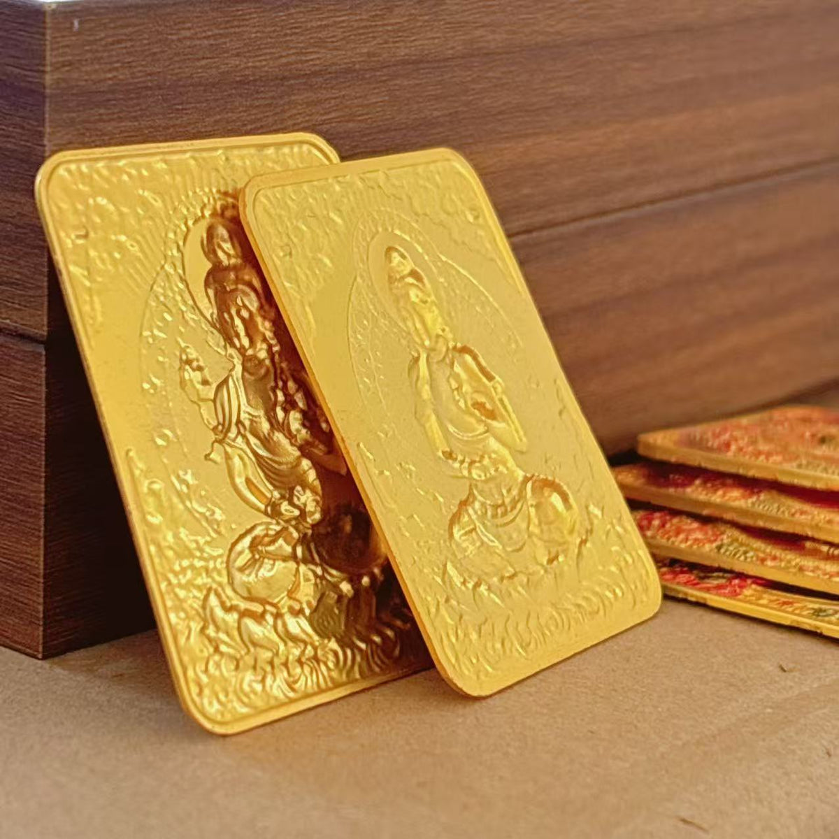 Tibetan Three-dimensional Relief Five Master Eight Guards Painting Pendants