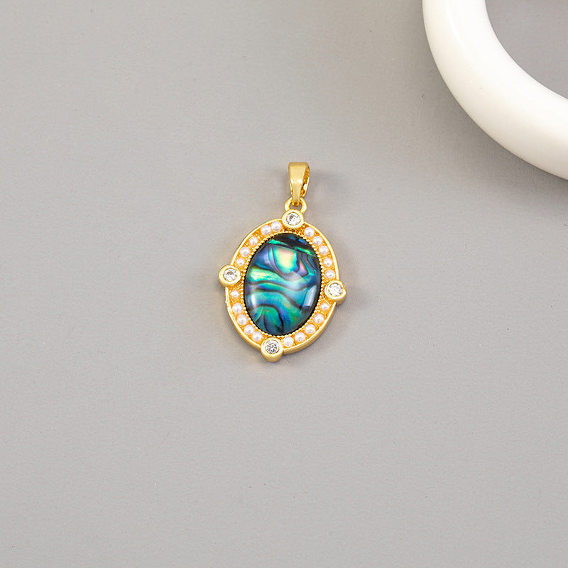 Color Retaining Fritillary Baroque Colorful Clover Pendant