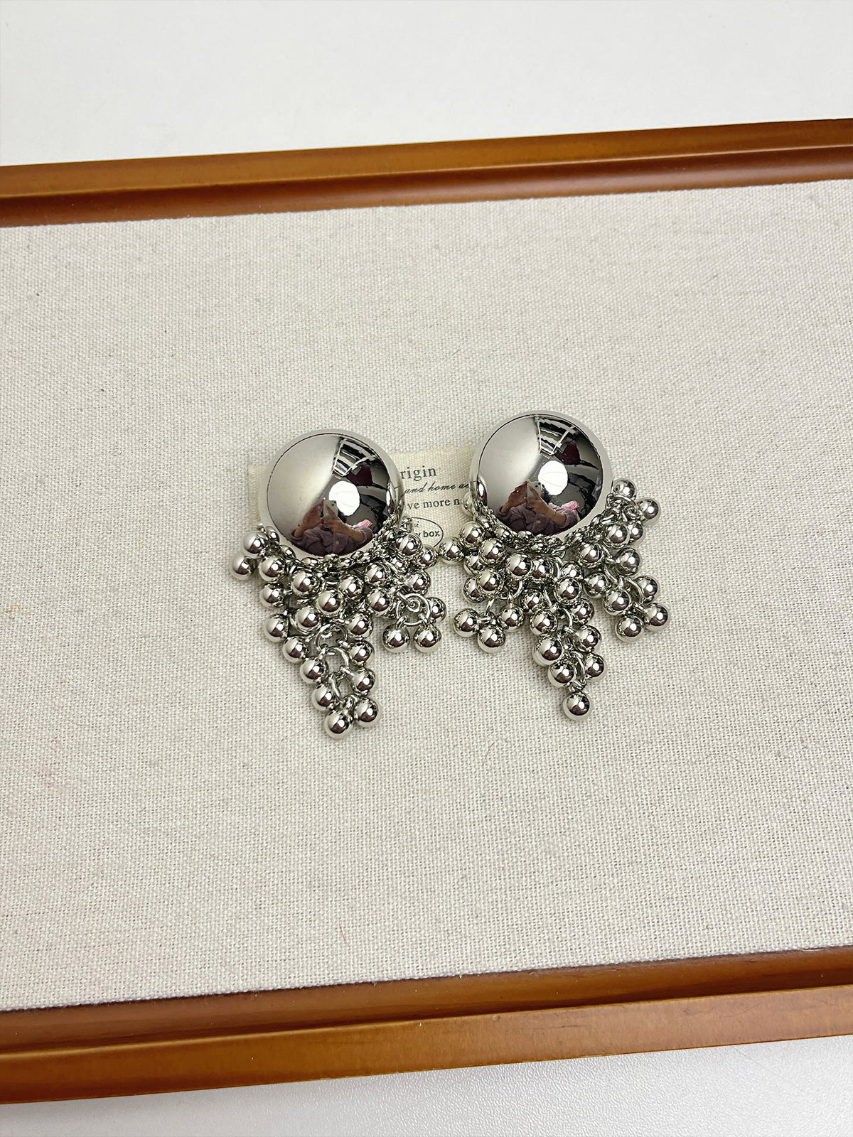 Sense Metal Ball Tassel Beaded Trendy Earrings