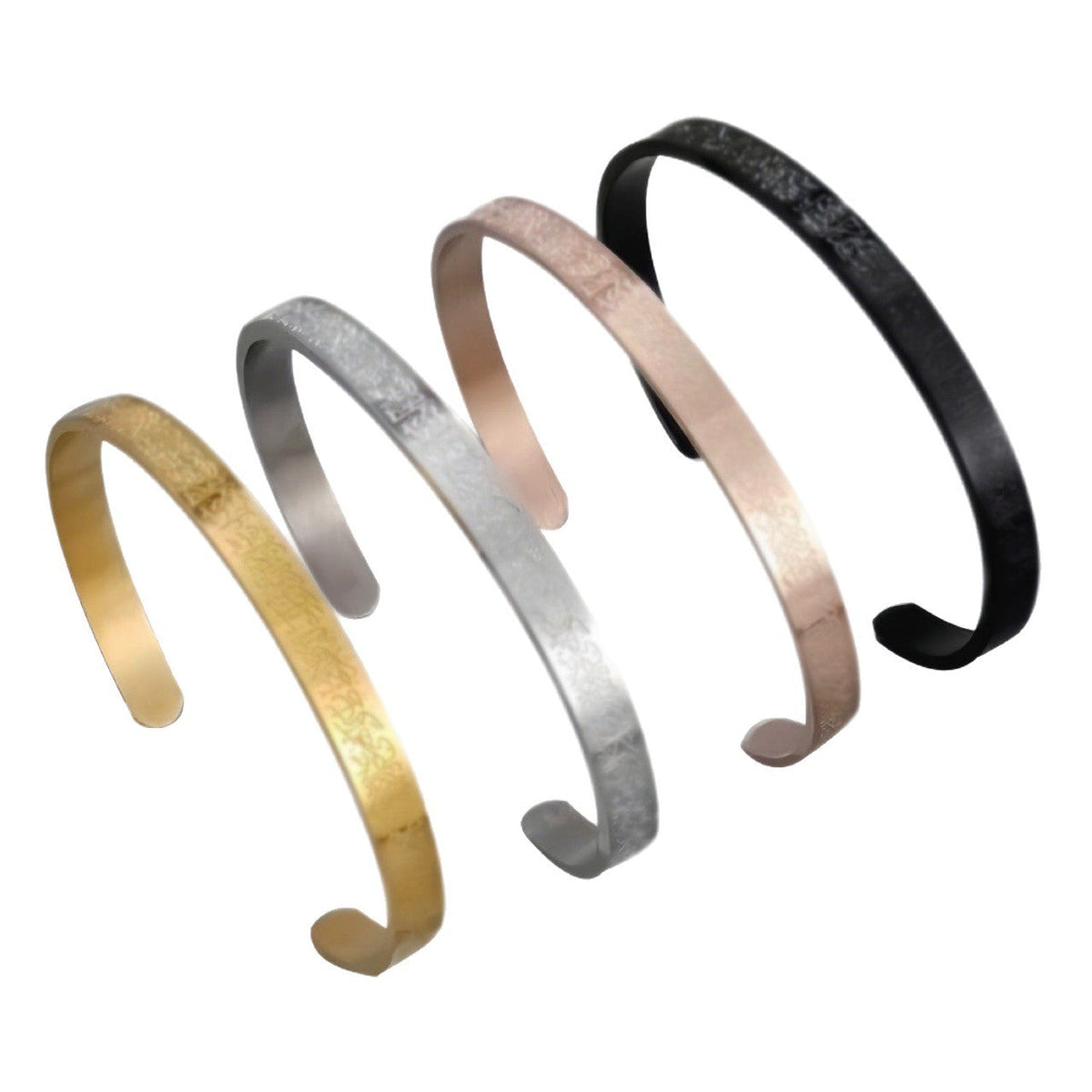 Type Open Titanium Steel Arabic Stainless Bracelets