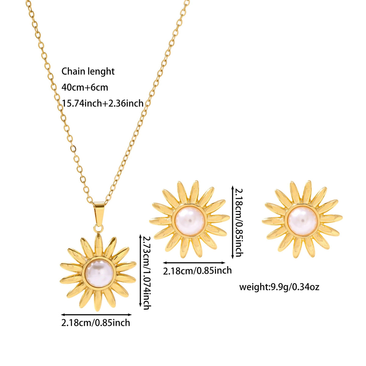 Women's French Stainless Steel Suite Light Luxury High-grade Jewelry Set